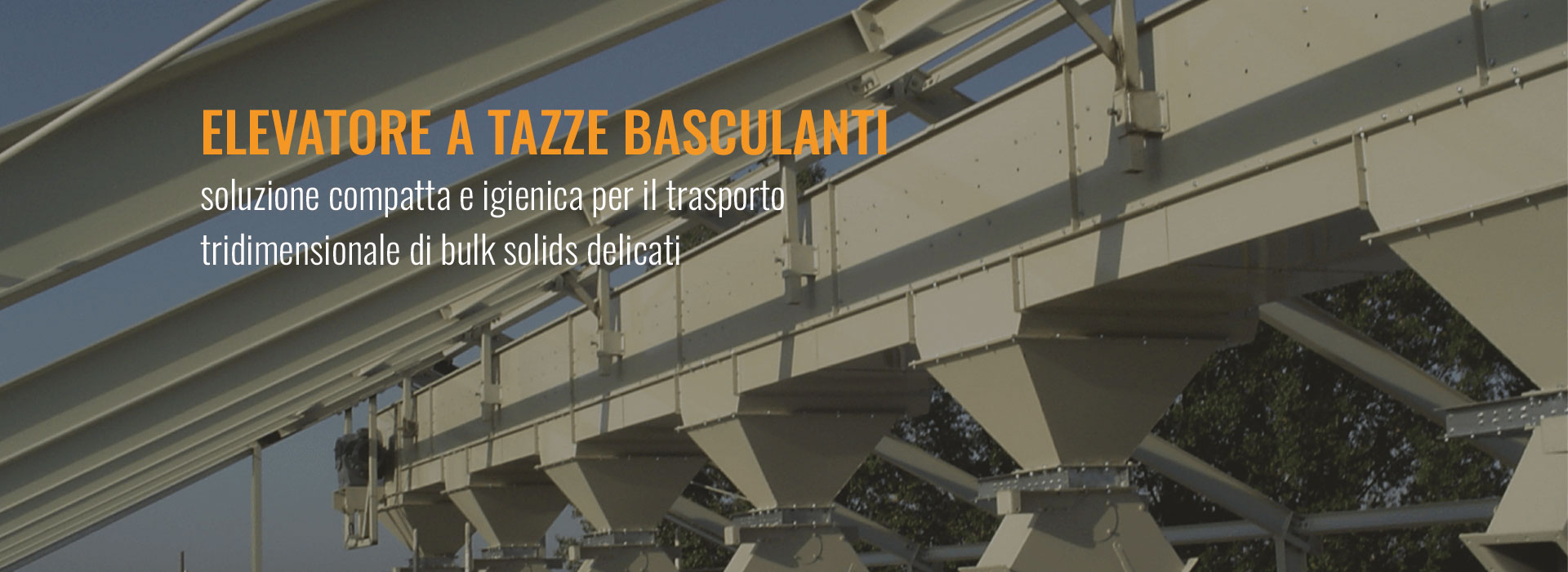 Elevatore a tazze basculanti