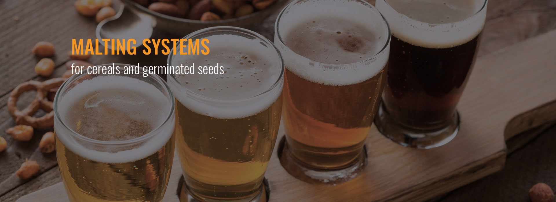 Malting systems for cereals and germinated seeds