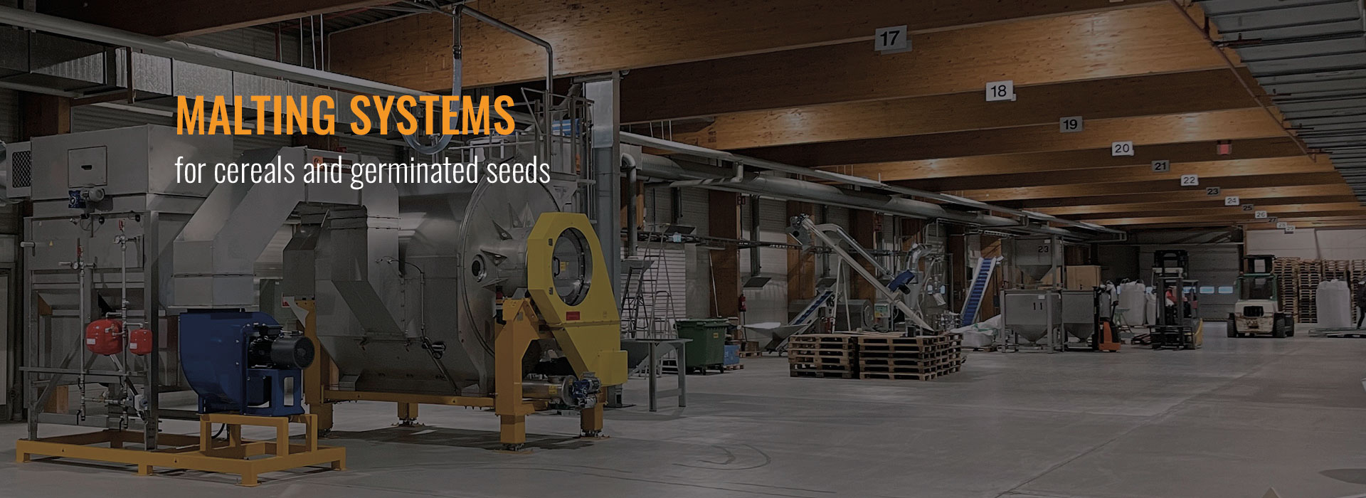 Malting systems for cereals and germinated seeds