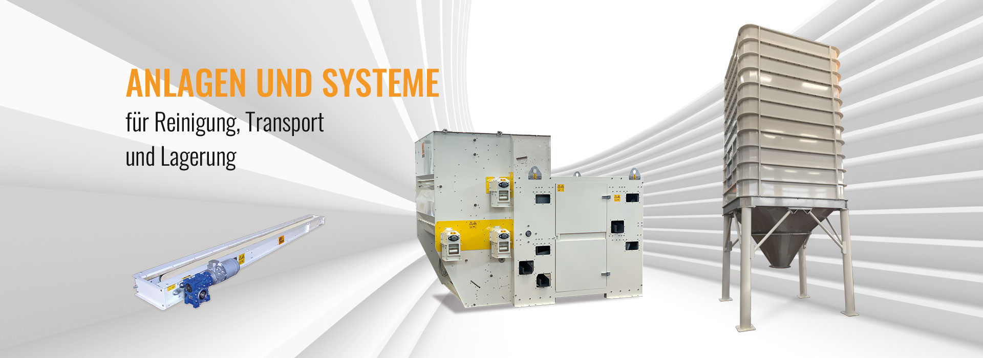 Anlagen und Reinigungs-, Transport- und Lagerungssysteme